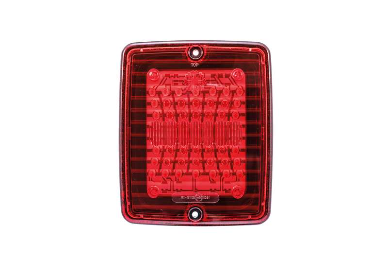 IZE LED TAIL/BRAKE LIGHT RED LENS SQUARE