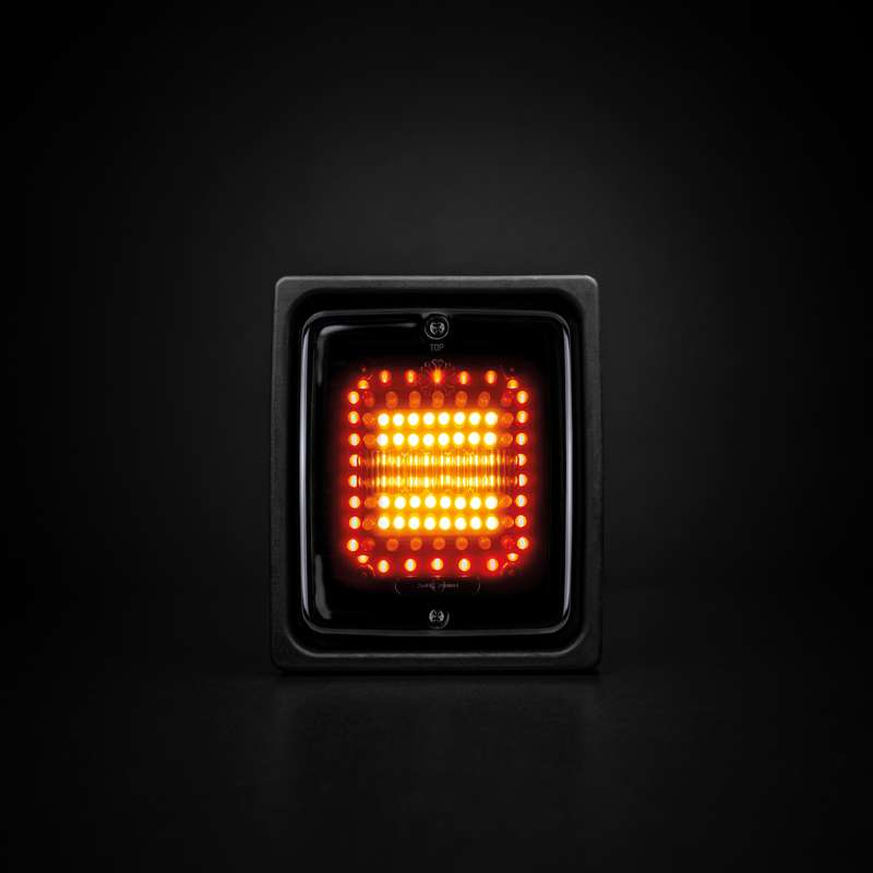 DARK KNIGHT SQUARE IZE LED, REAR/BRAKE/BLINKERS